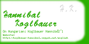 hannibal koglbauer business card